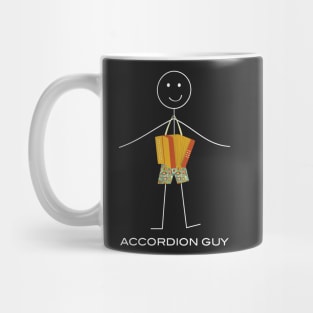 Funny Mens Button Accordion Design Mug